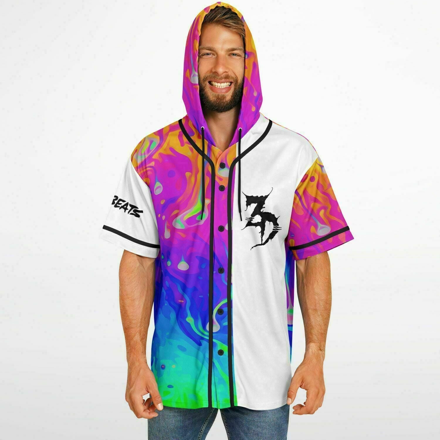 KG custom Hooded Baseball Jersey