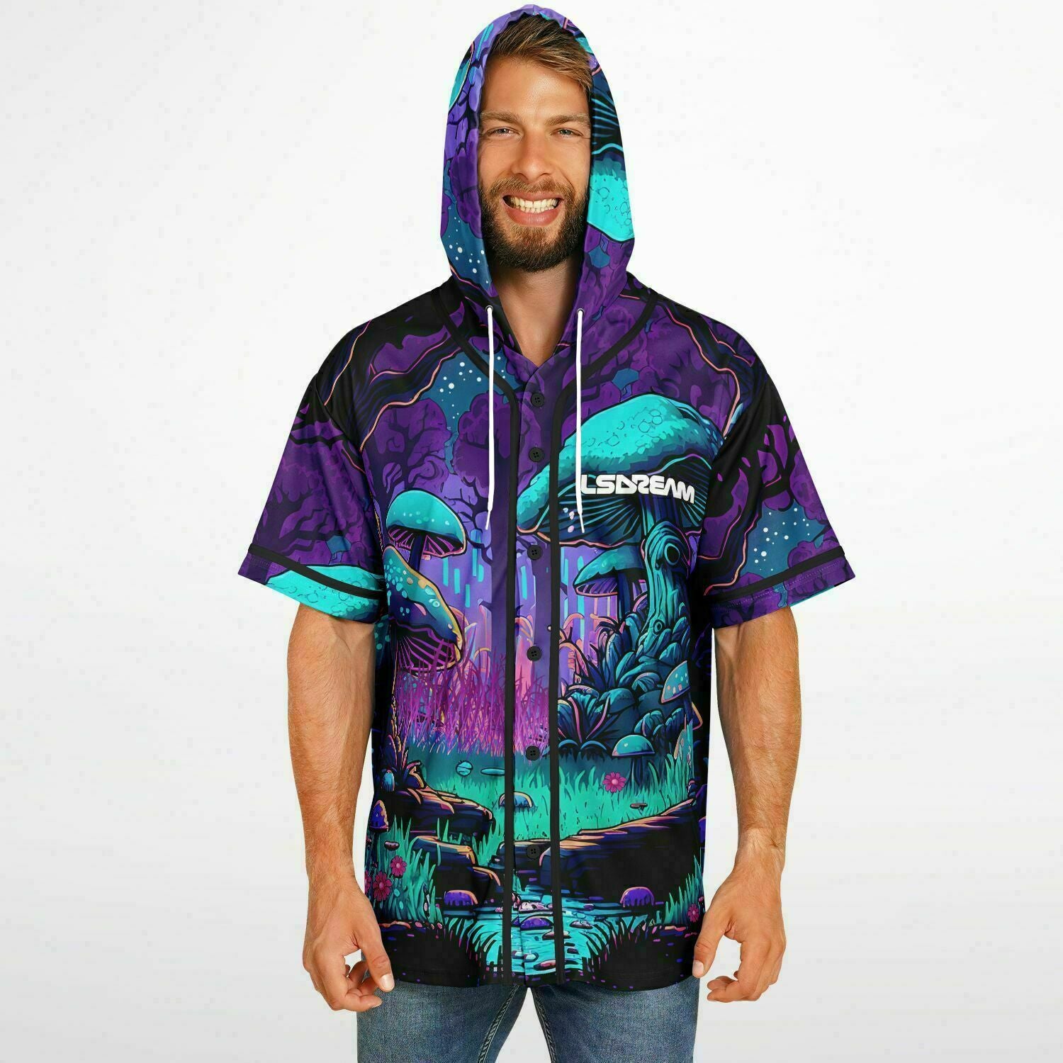 Lsdream baseball jersey with hood