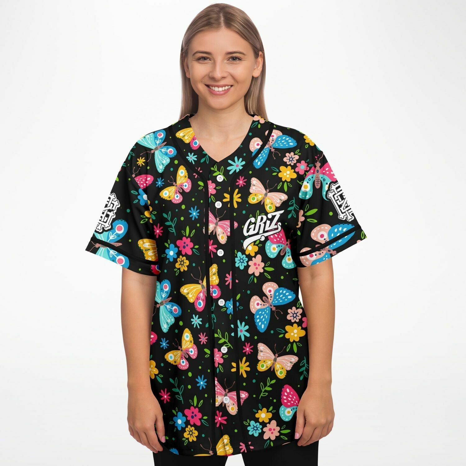 Griz Butterflies baseball jersey