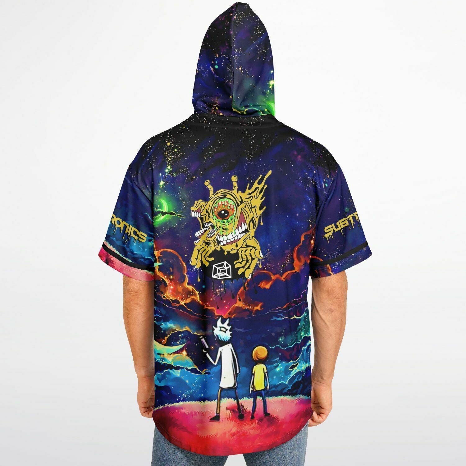 Rick and morty Hooded custom baseball jersey