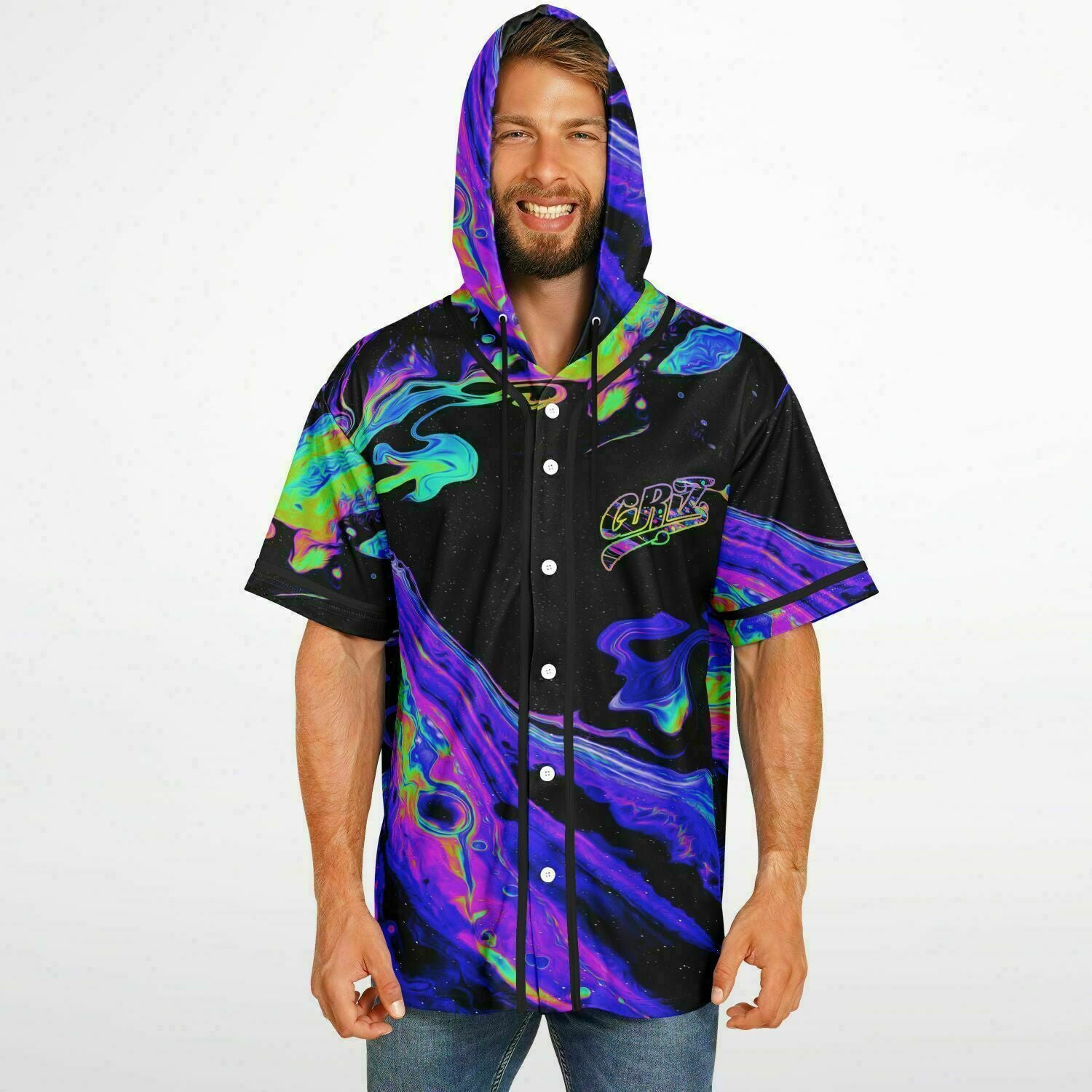 Griz Hooded baseball jersey with hood
