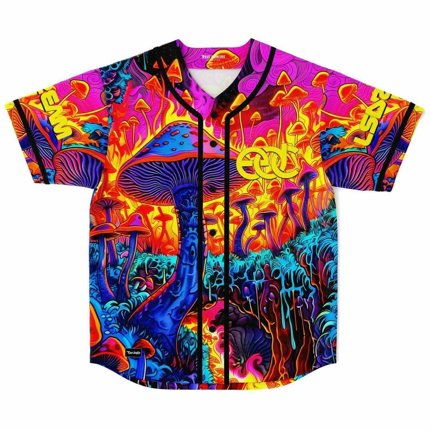 Drippy Mushrooms Baseball Jersey