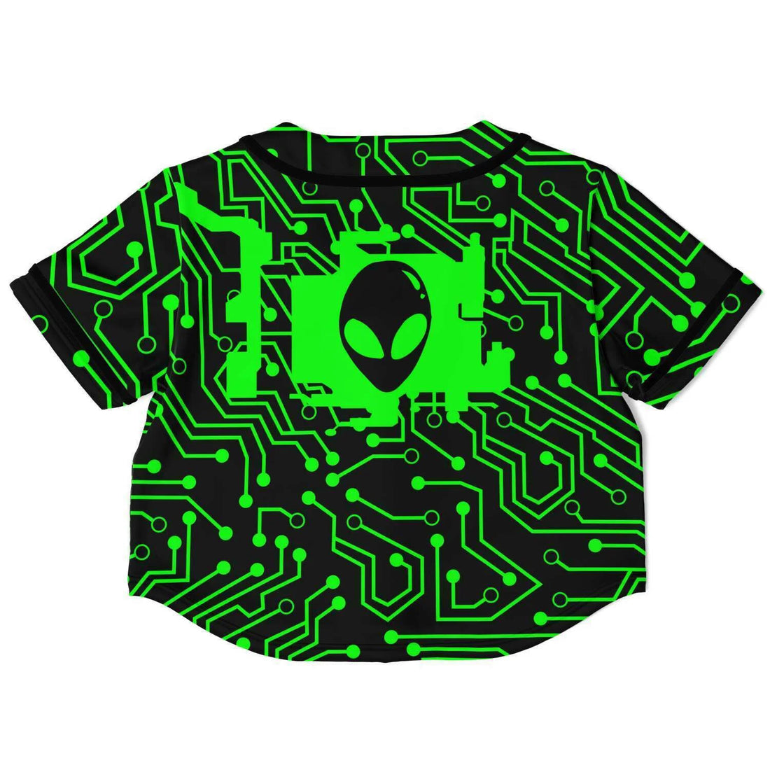Alienator Motherboard circuit Cropped Rave Top Jersey