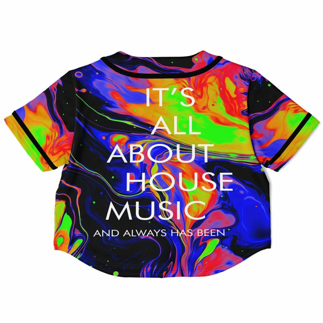 It’s all about house music Cropped Baseball Jersey