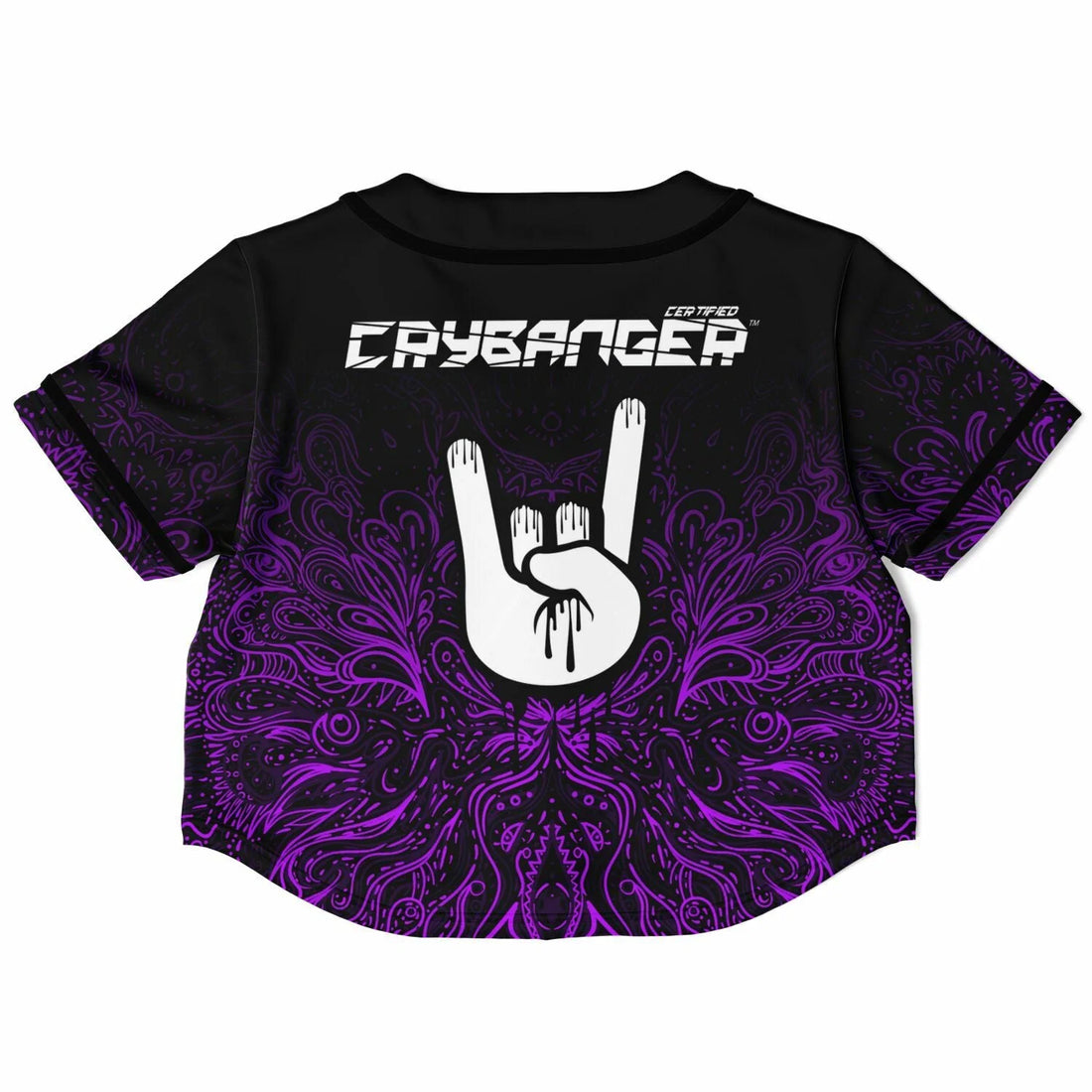 Certified crybanger Cropped Baseball Jersey