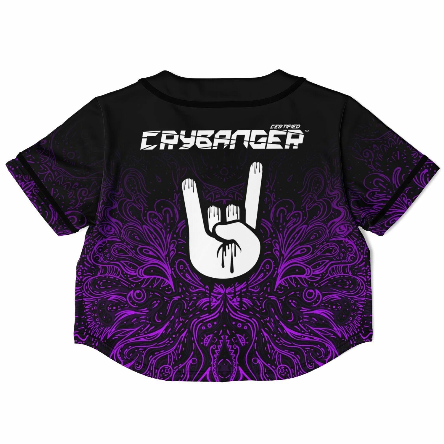 Certified crybanger Cropped Baseball Jersey