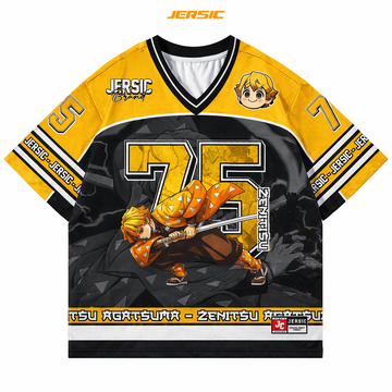 Demon Slayer Legacy – Zenitsu Over Sized Mesh Jersey