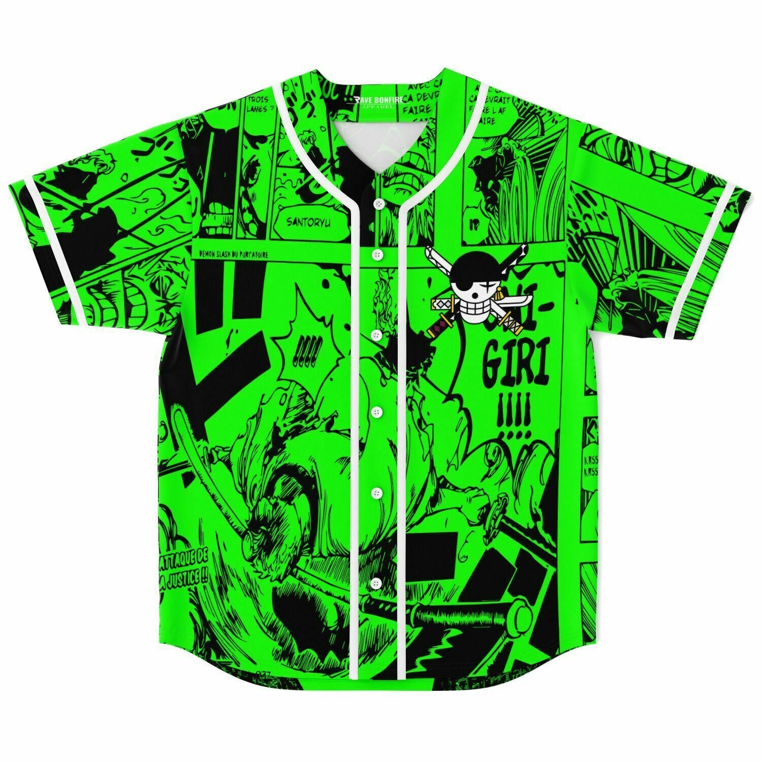 Zoro one piece baseball jersey