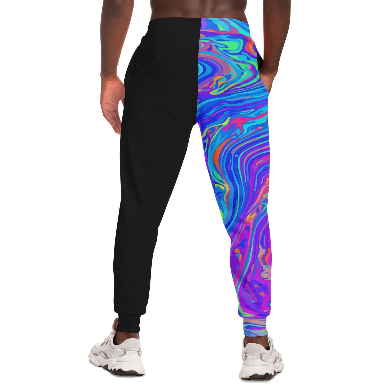 neon Liquid dripping smiley jogger