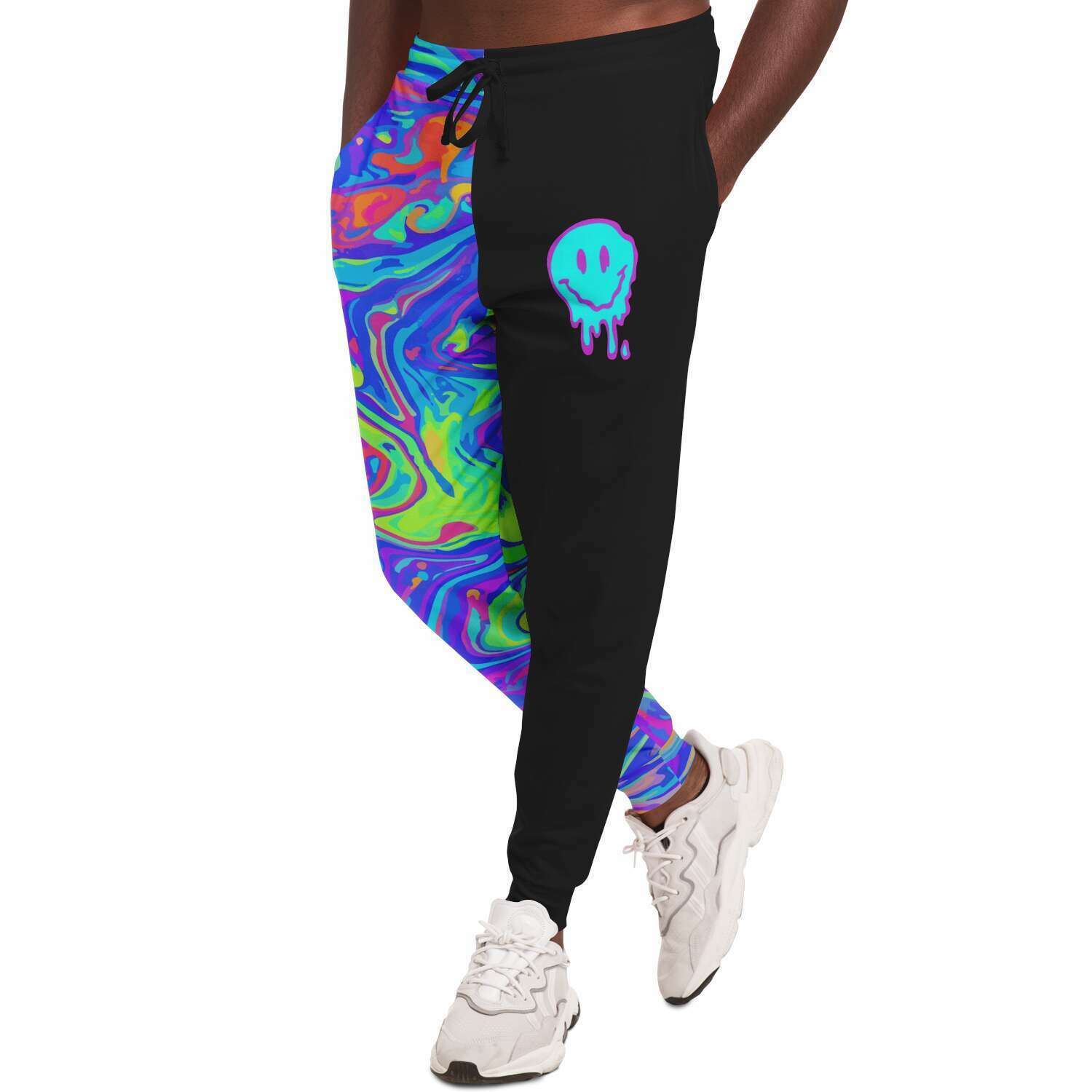 neon Liquid dripping smiley jogger