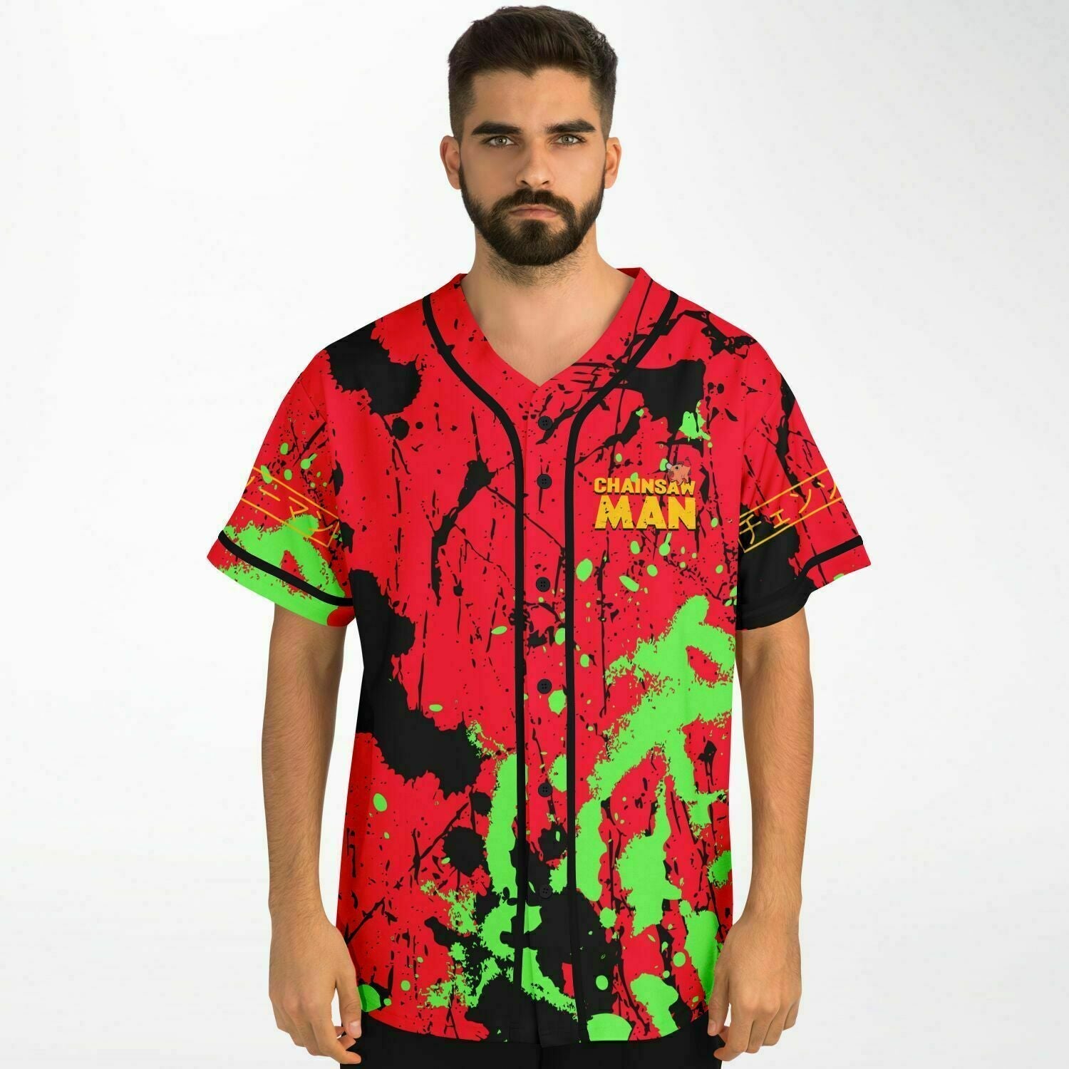 Chainsaw man Pochita gang rave Baseball Jersey