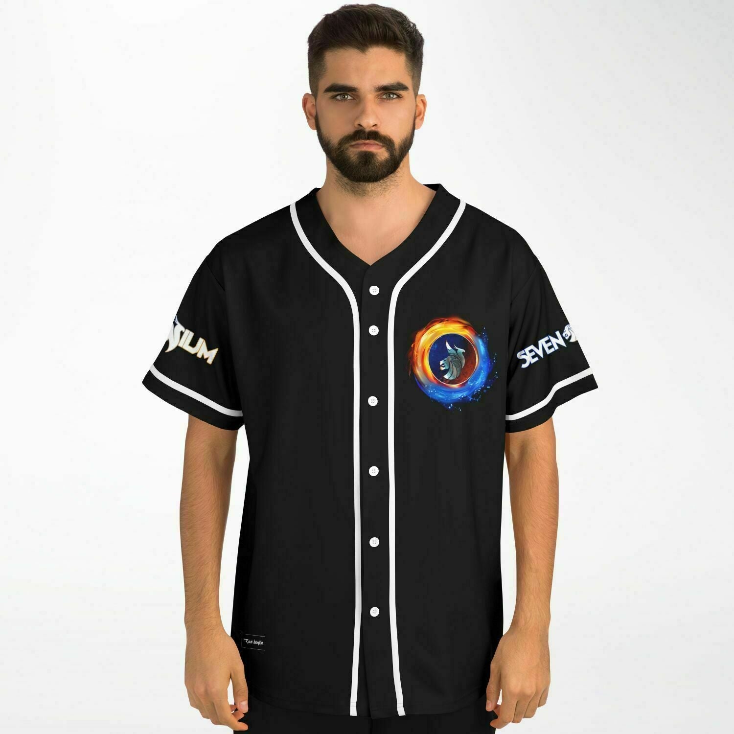 Edwin F Baseball Jersey (Fire and water)