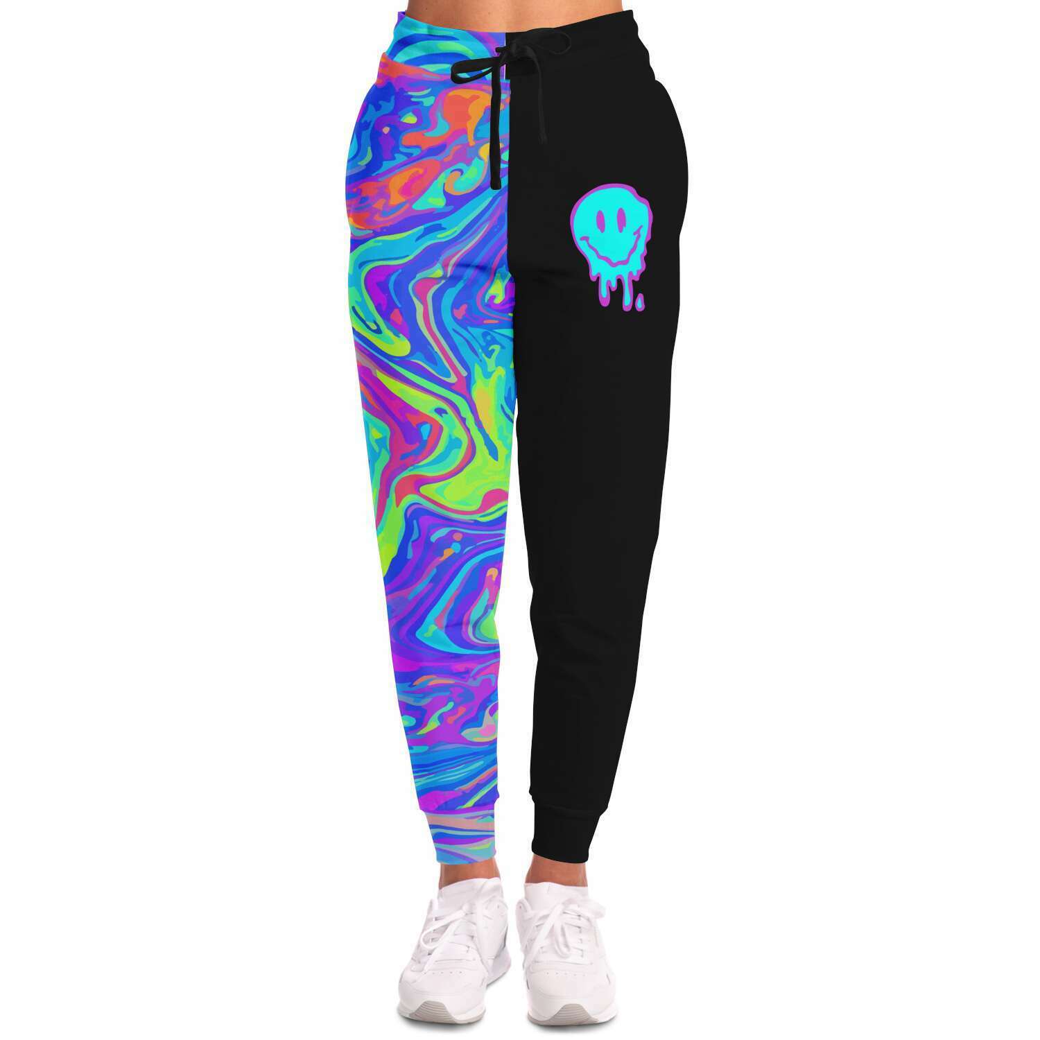 neon Liquid dripping smiley jogger