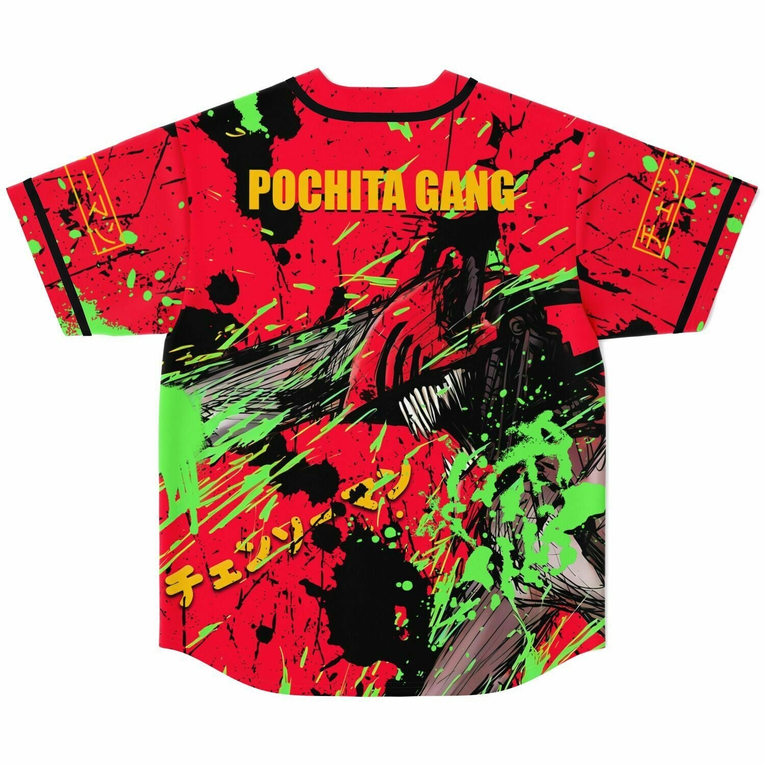 Chainsaw man Pochita gang rave Baseball Jersey