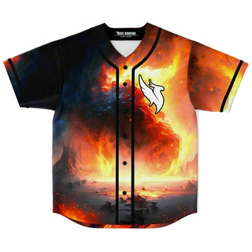 Fire phoenix rave baseball jersey