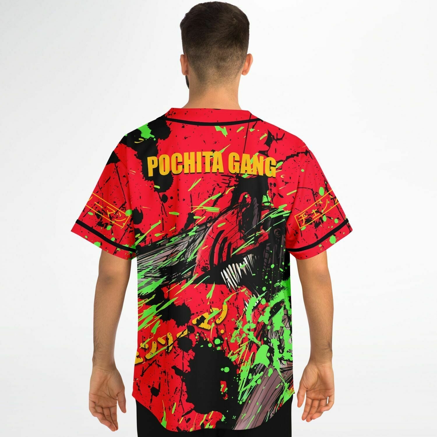 Chainsaw man Pochita gang rave Baseball Jersey