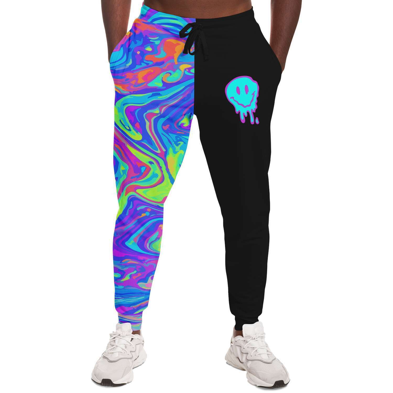 neon Liquid dripping smiley jogger
