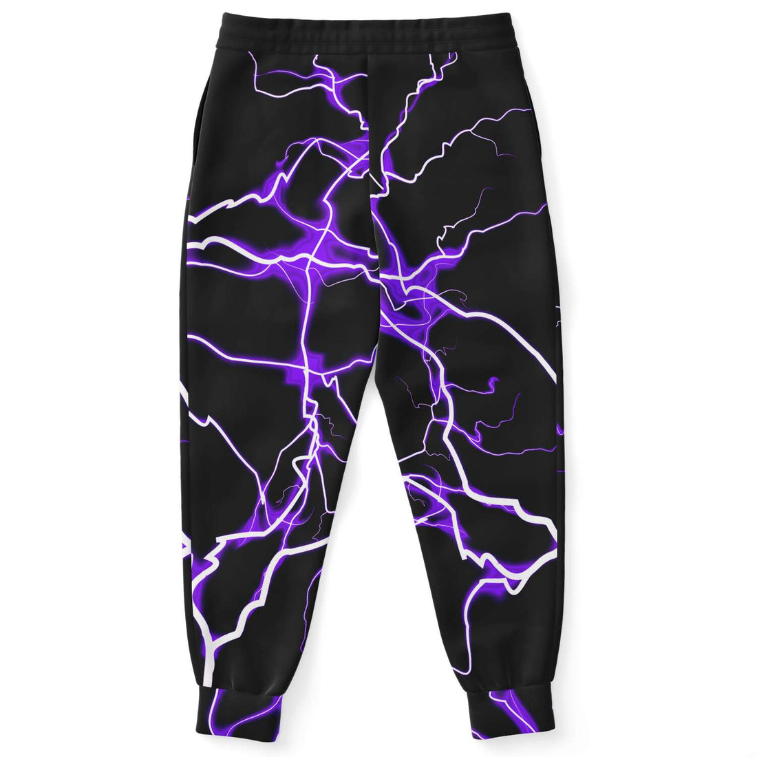 Purple electric bolts jogger