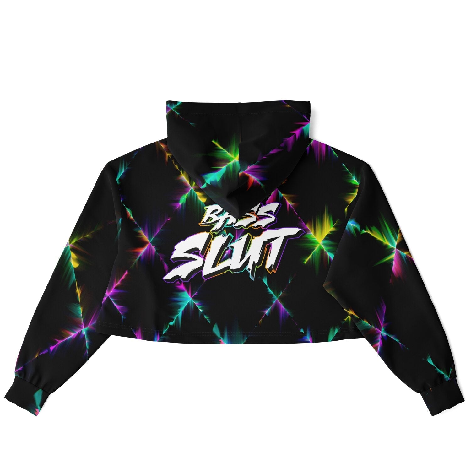 Bass slut cropped hoodie