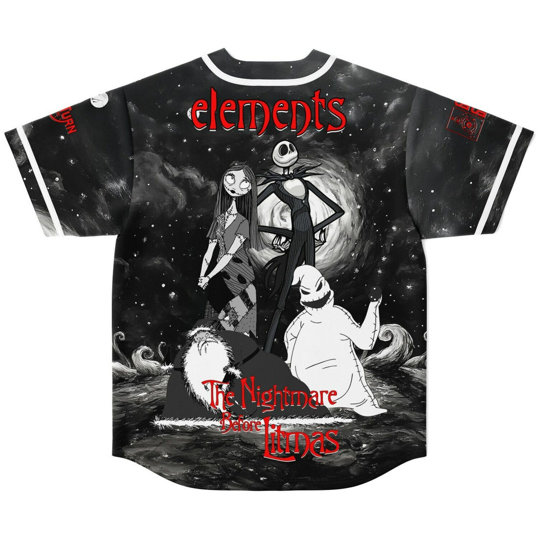 Elements night before litmas custom Baseball Jersey