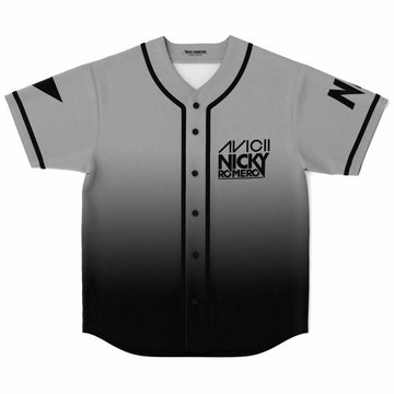 Edwin F Baseball Jersey (Gray and black)