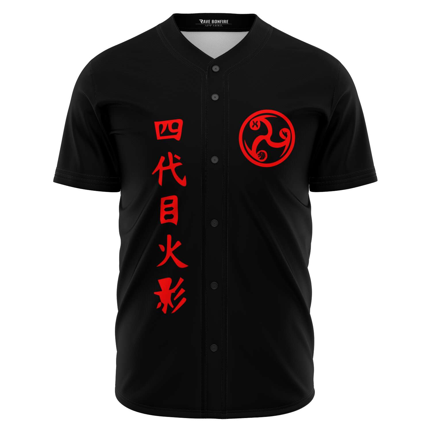 Black Minato Namikaze clan custom jersey