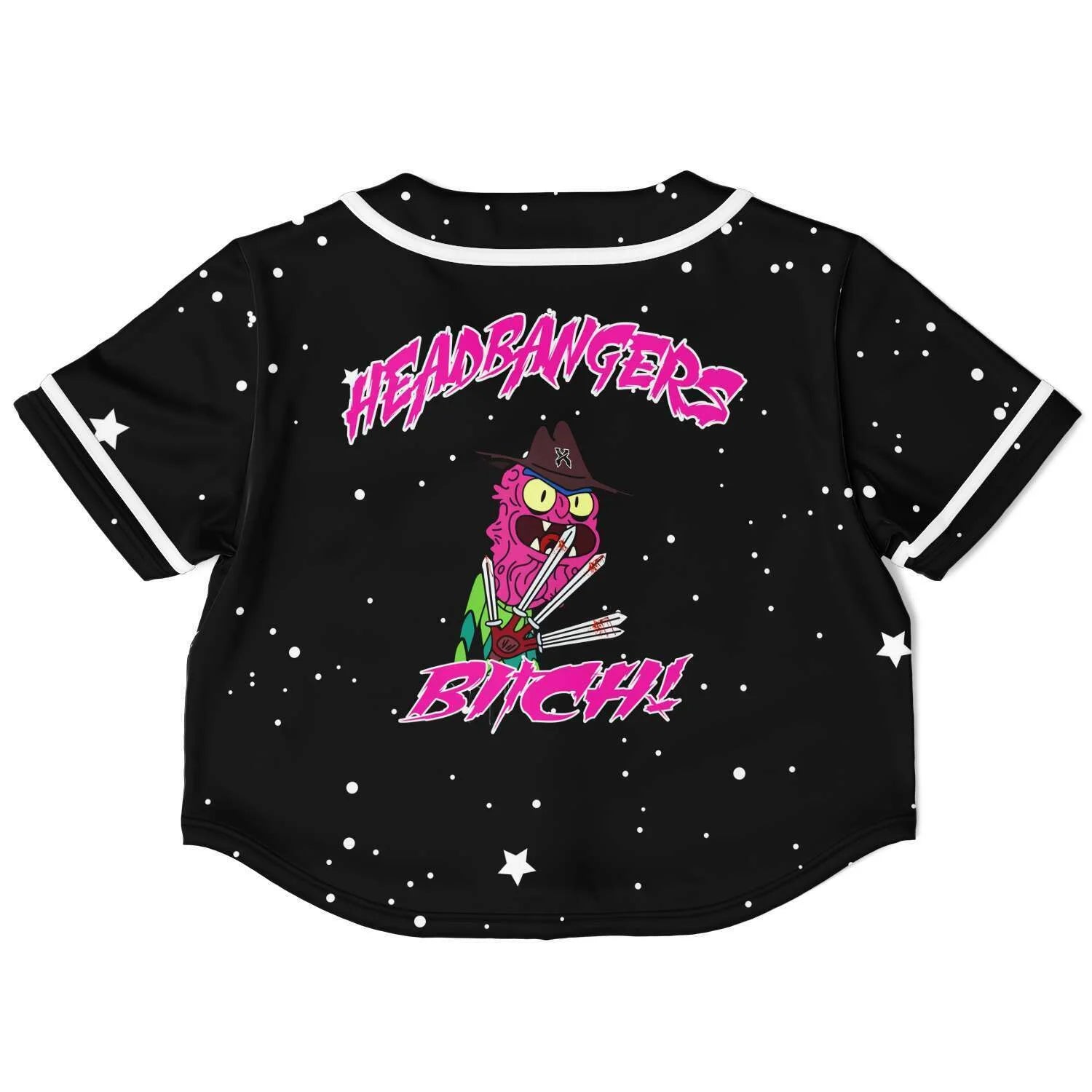 Headbangers bitch terry crop top jersey