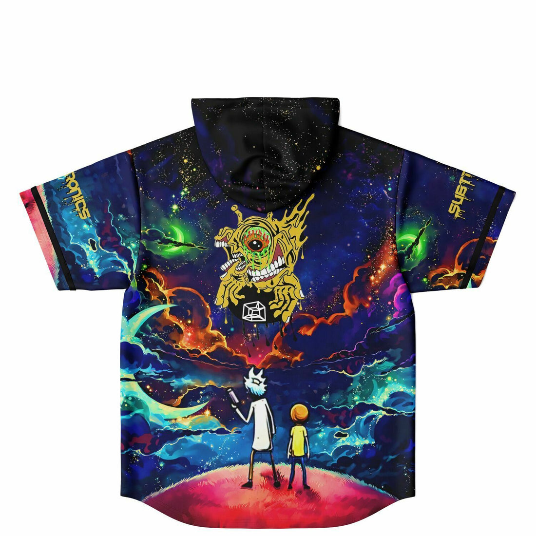 Rick and morty Hooded custom baseball jersey