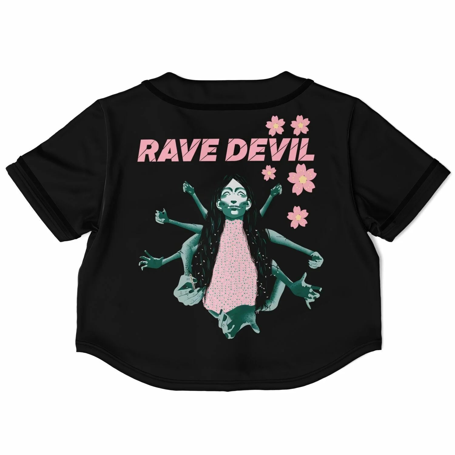 Rave devil Cropped Baseball Jersey