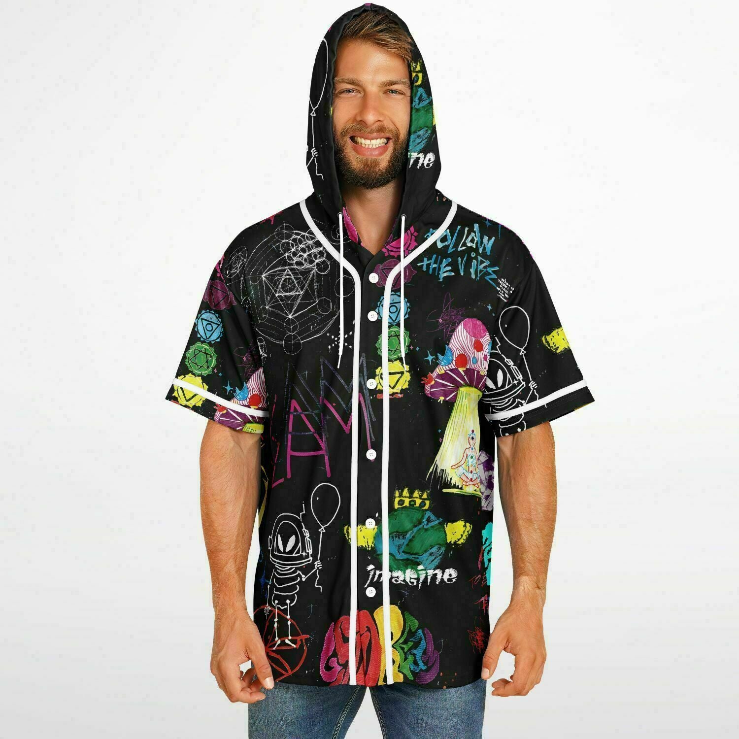 Peace love and wubz custom baseball jersey – Rave Boufire