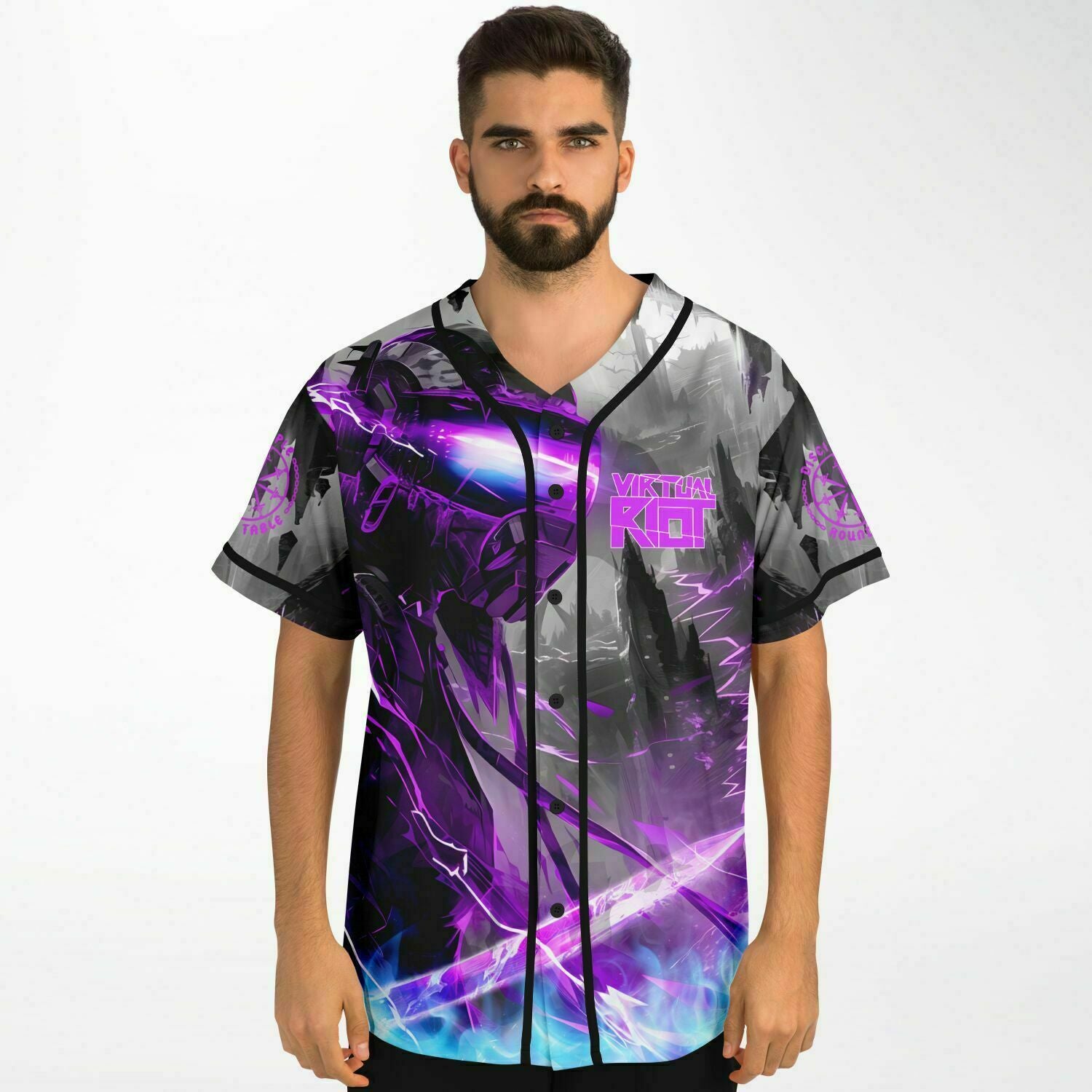 Virtual purple dragon Baseball Jersey
