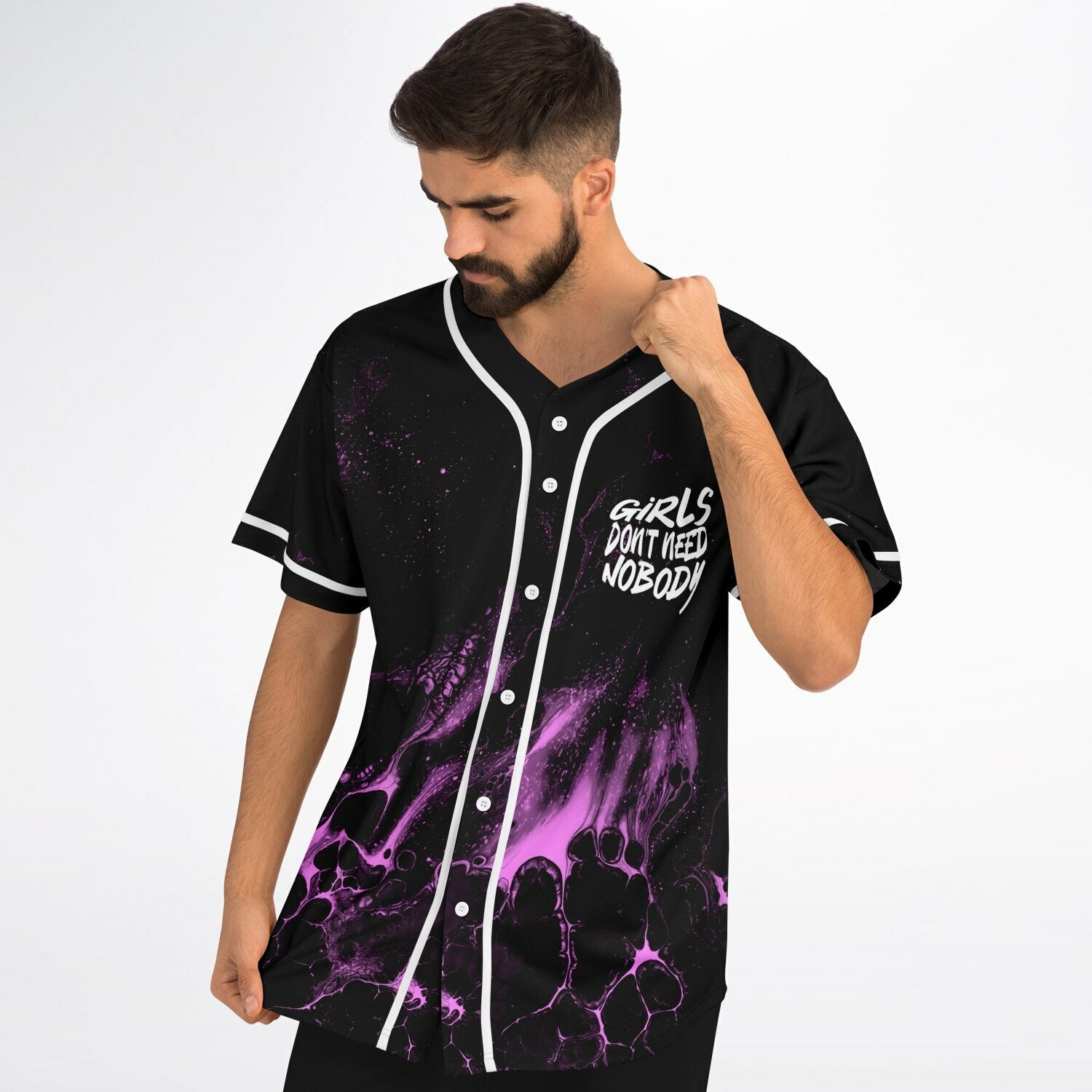 Girls need nobody custom Baseball Jersey