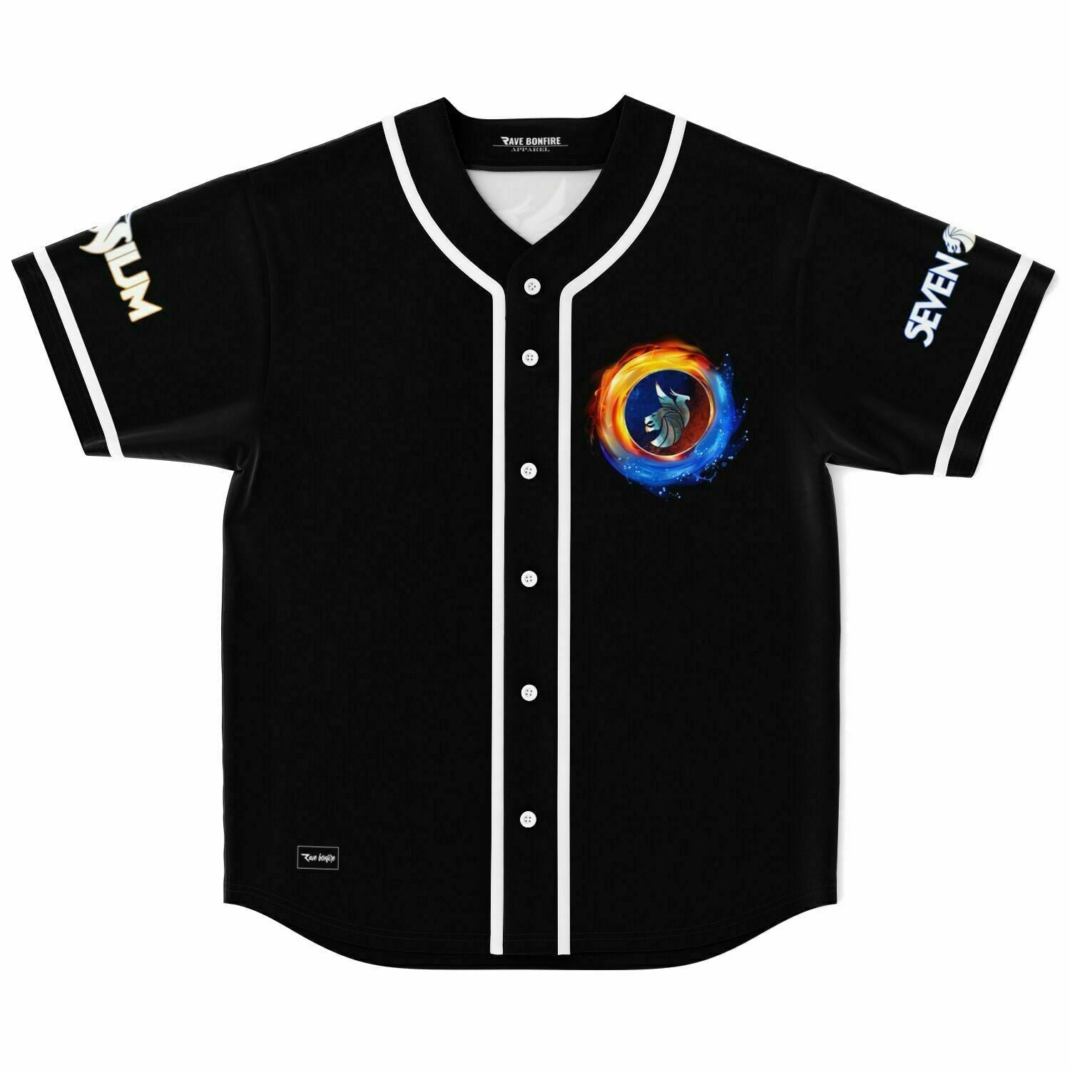 Edwin F Baseball Jersey (Fire and water)