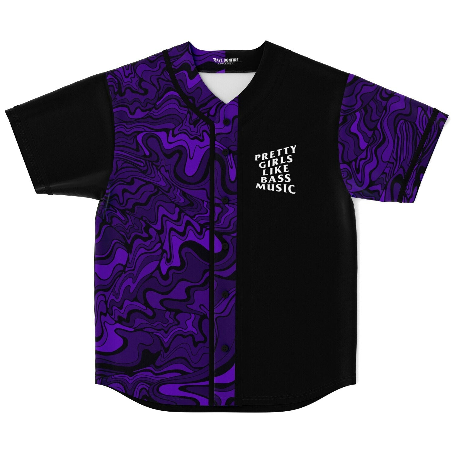 Pretty girls like bass music Baseball Jersey