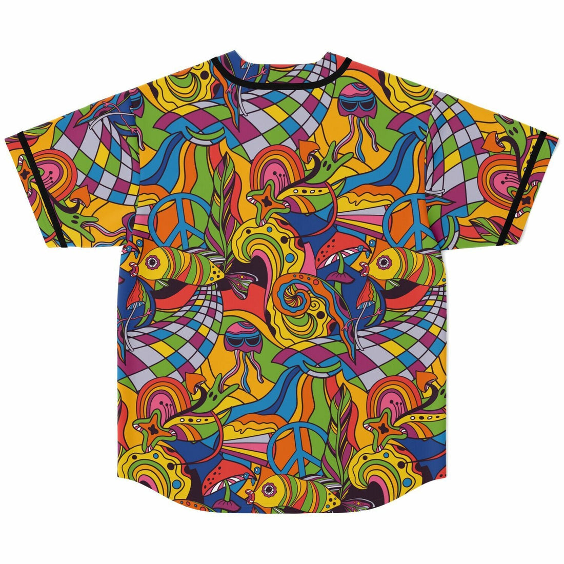 Colorful trippy baseball jersey