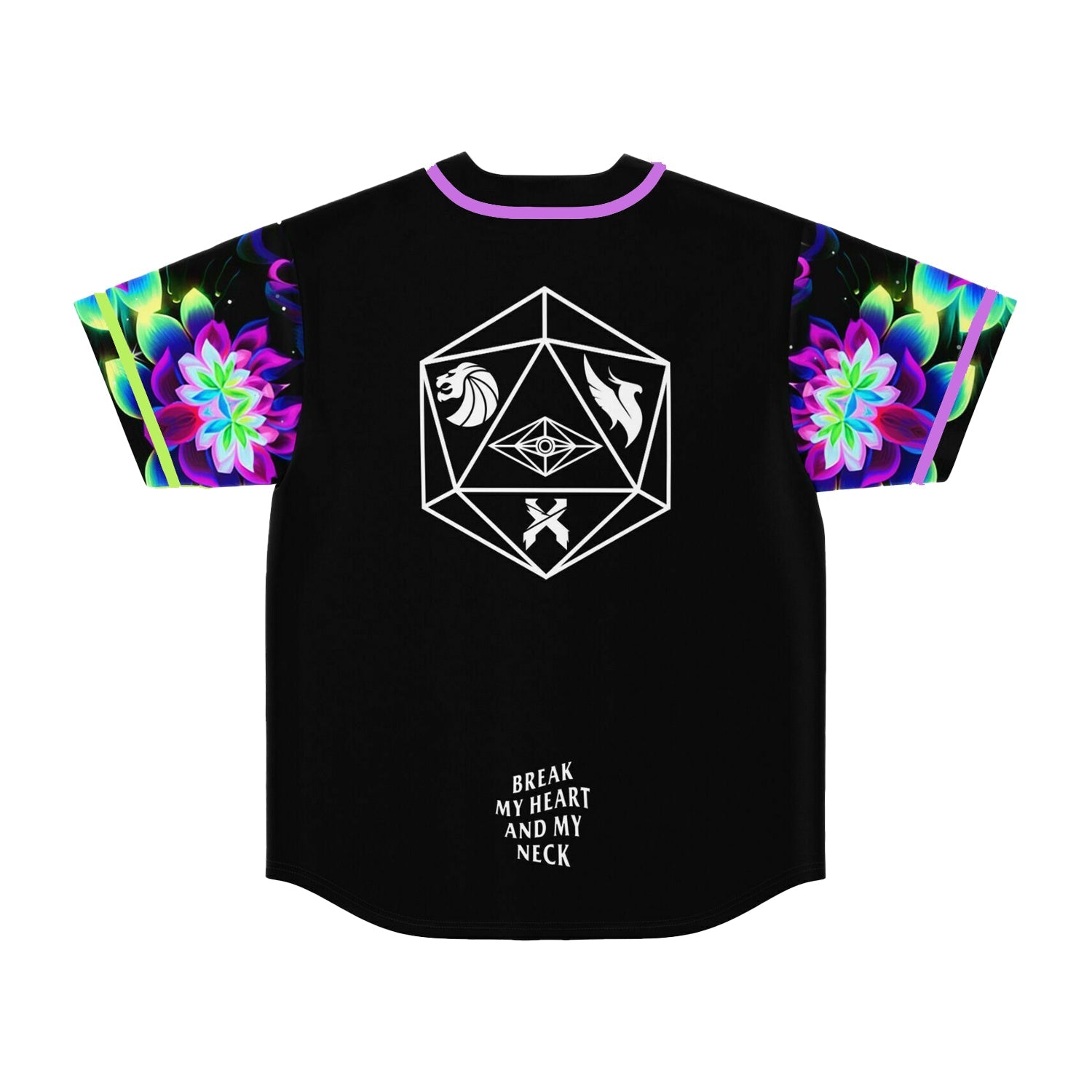 Lotus flowers from outer space rave Baseball Jersey