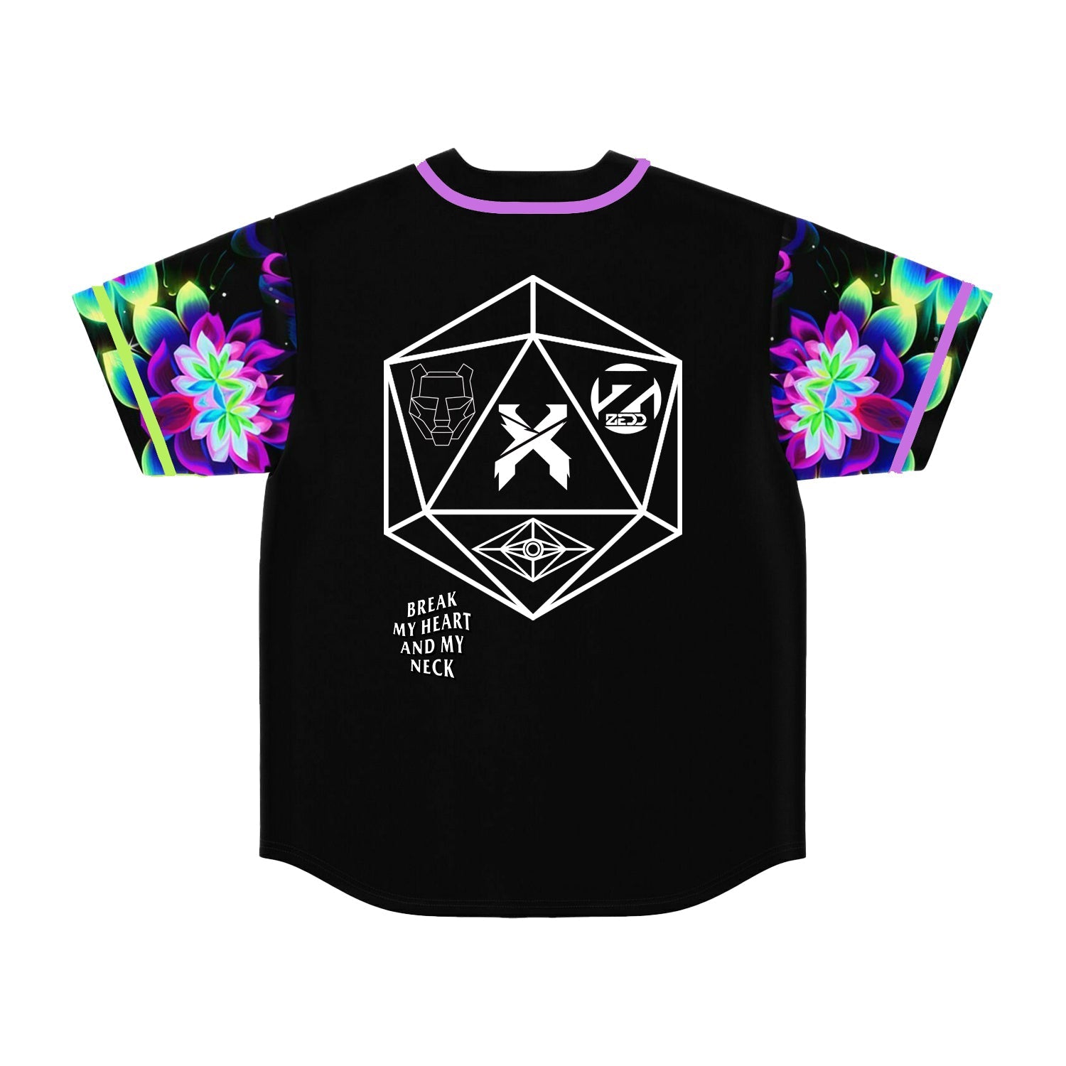 Lotus flowers pattern rave Baseball Jersey