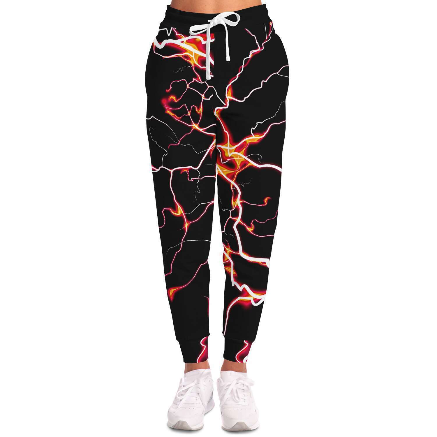Orange electric bolt jogger