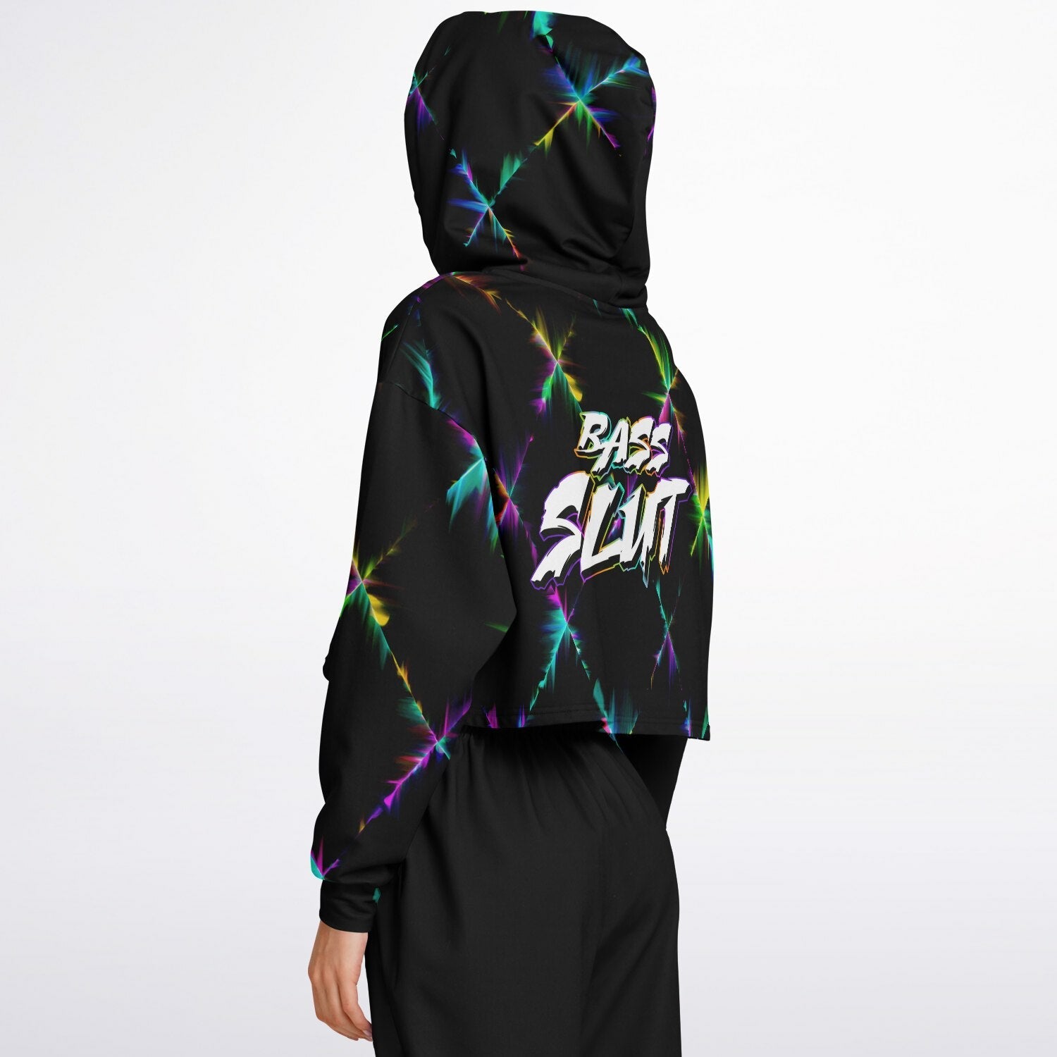 Bass slut cropped hoodie