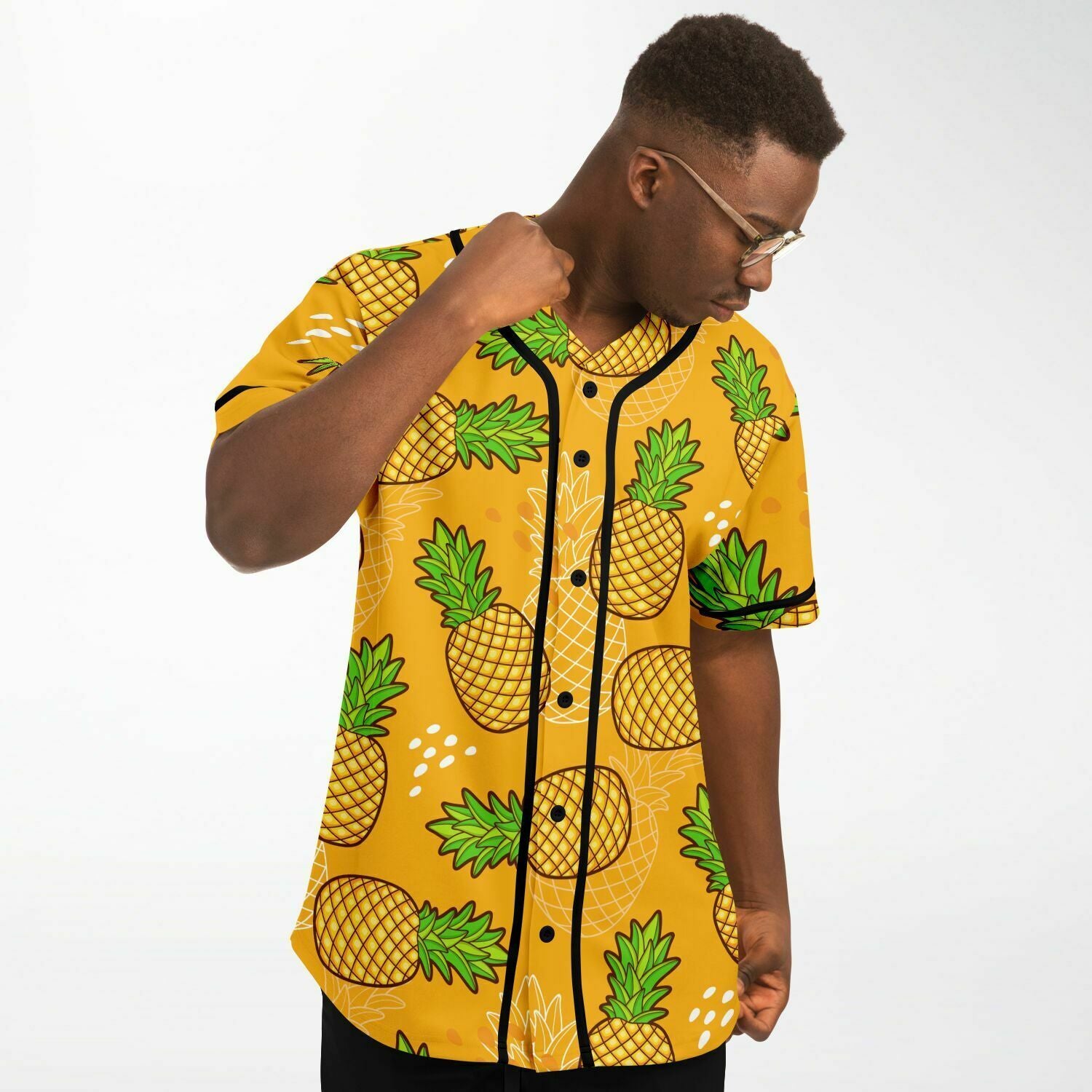 Pineapple rick baseball jersey
